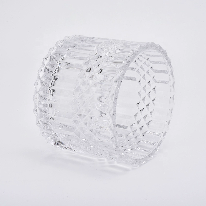 Wholesale Luxury Gold Glass Candle Jar With Lids