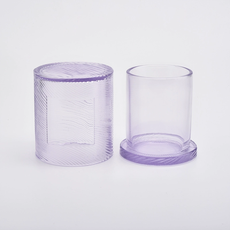 Unique Design Glass Candle Jar With Lids