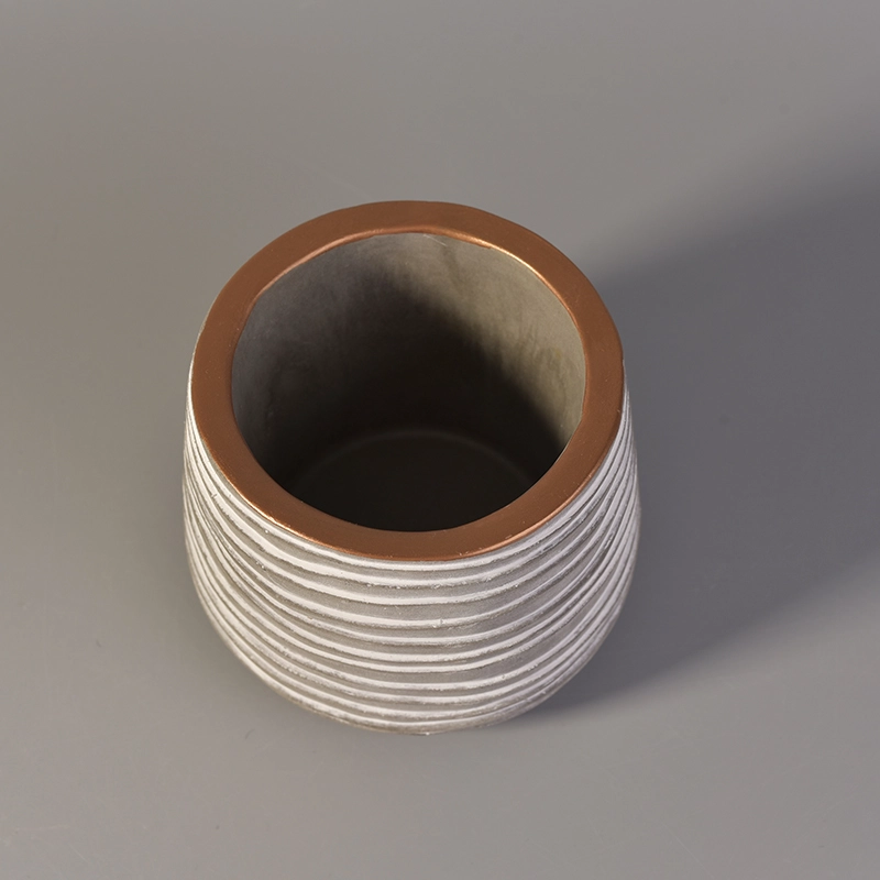 Unique design concrete candle jars