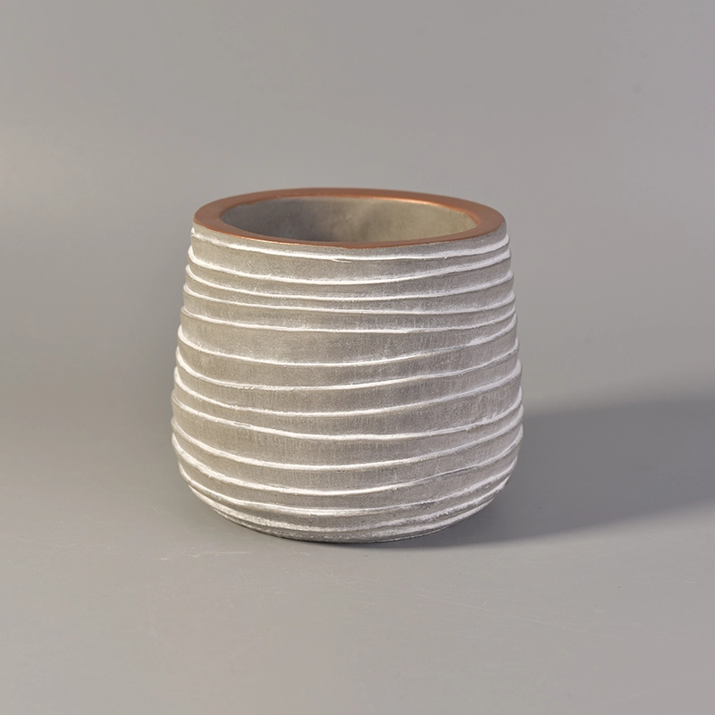 Unique design concrete candle jars