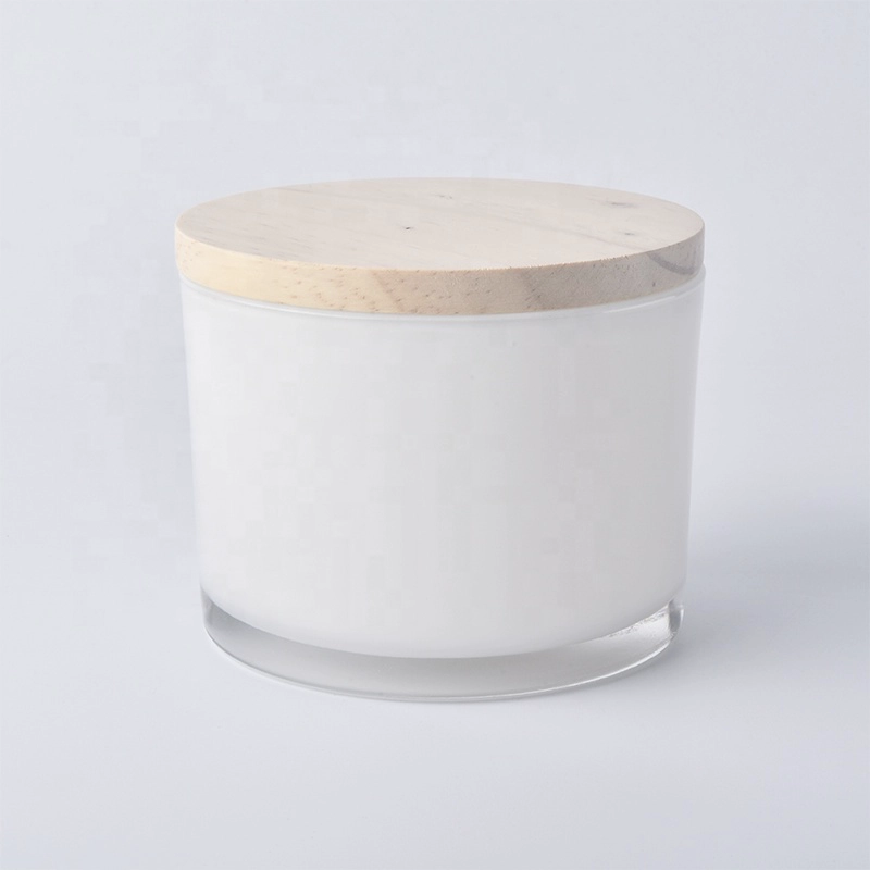 Four size large round glass candle jars