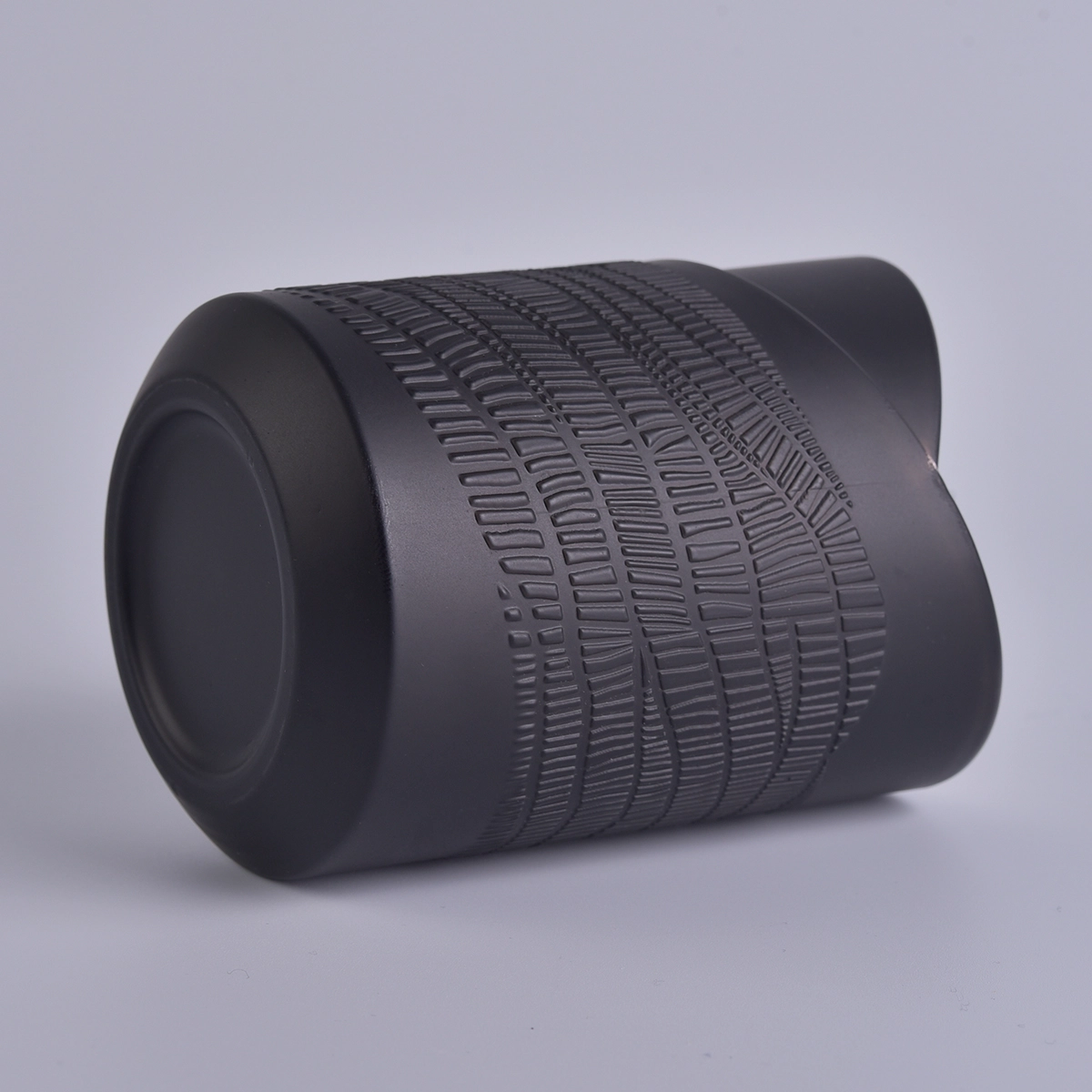 Wholesale Luxury 8oz Black Glass Candle Jars