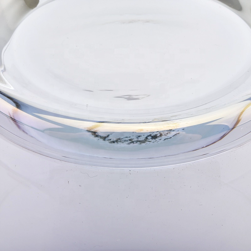Luxury Cylinder Candle Glass Jar With Ion Plating