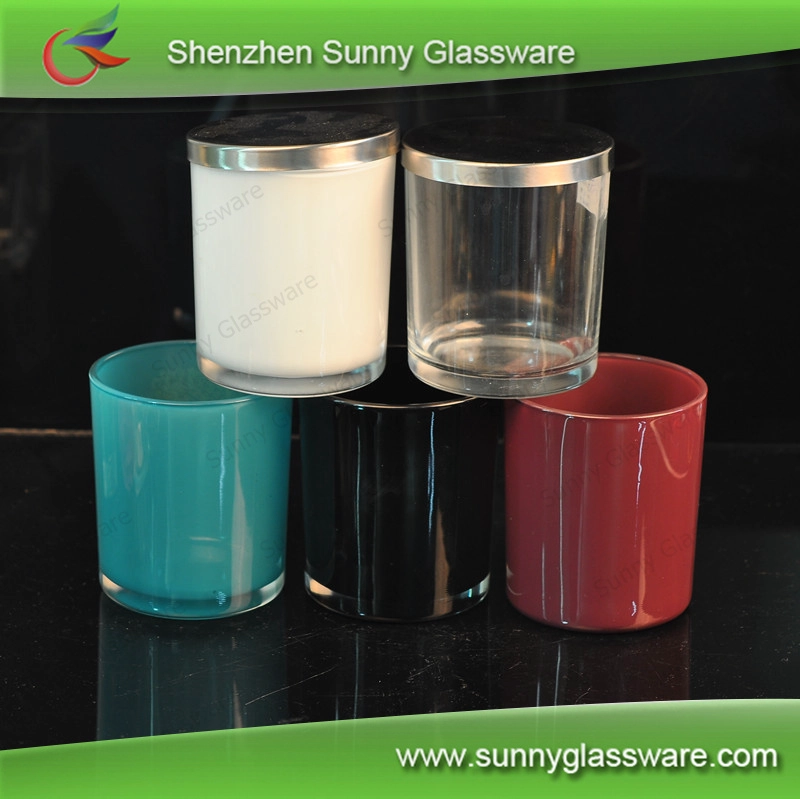 Popular classic straight-side glass candle holders wholesale