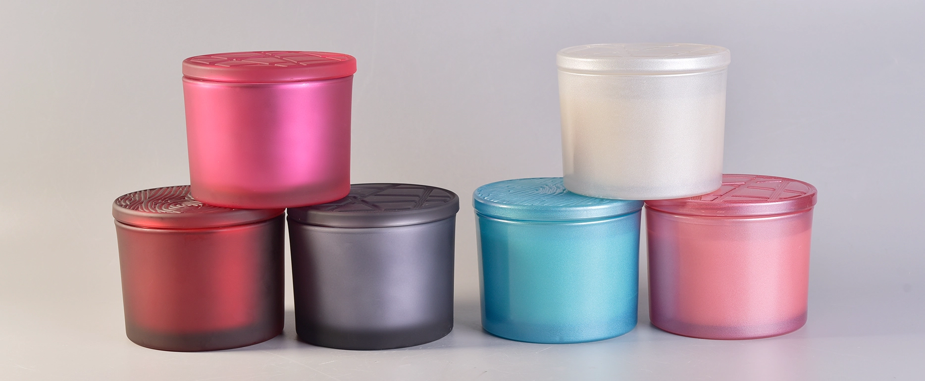 Custom 3 Wicks 12oz Glass Candle Jars With Lids