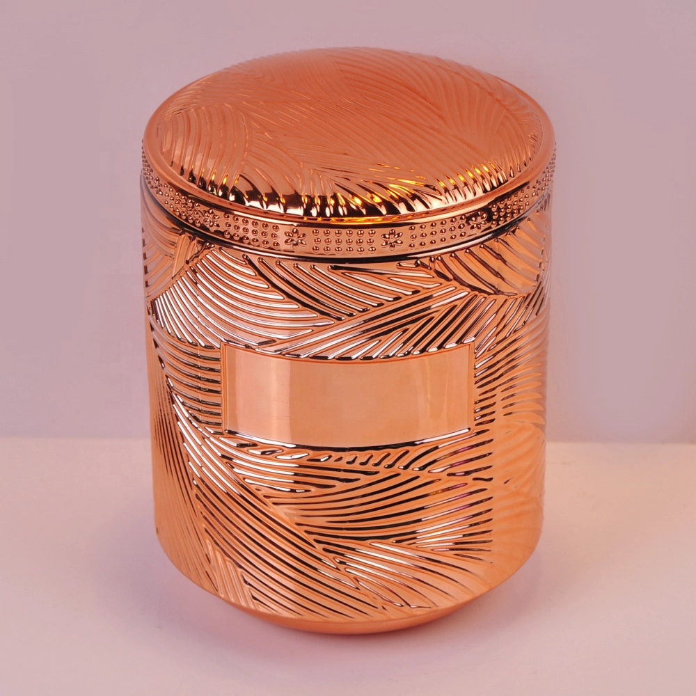 Unique decorative iridescent lotus glass candle holder with lids