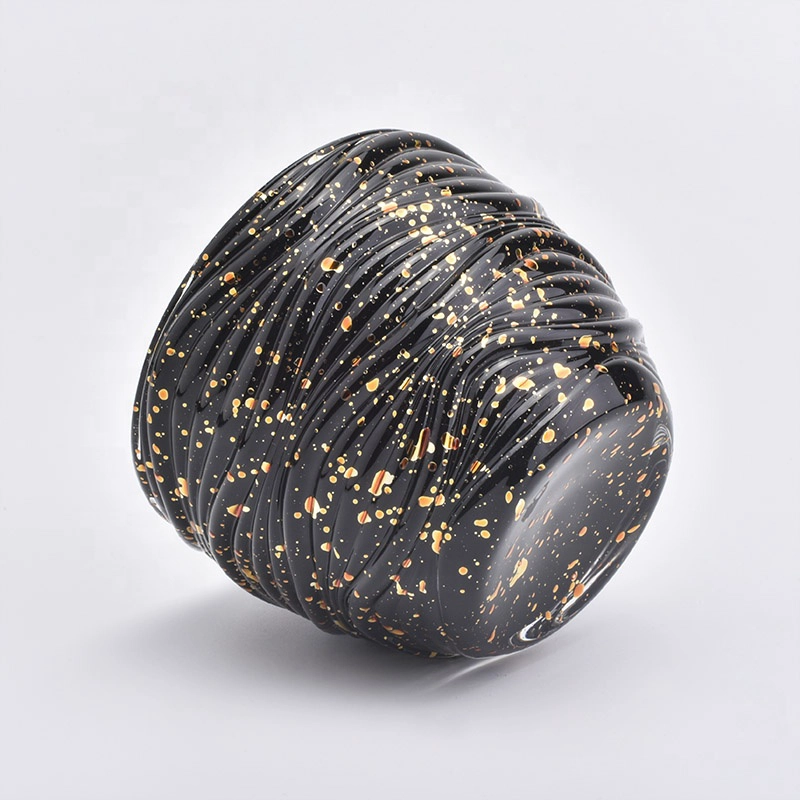Egg shape black decorating Glass Candle holder wedding decoration