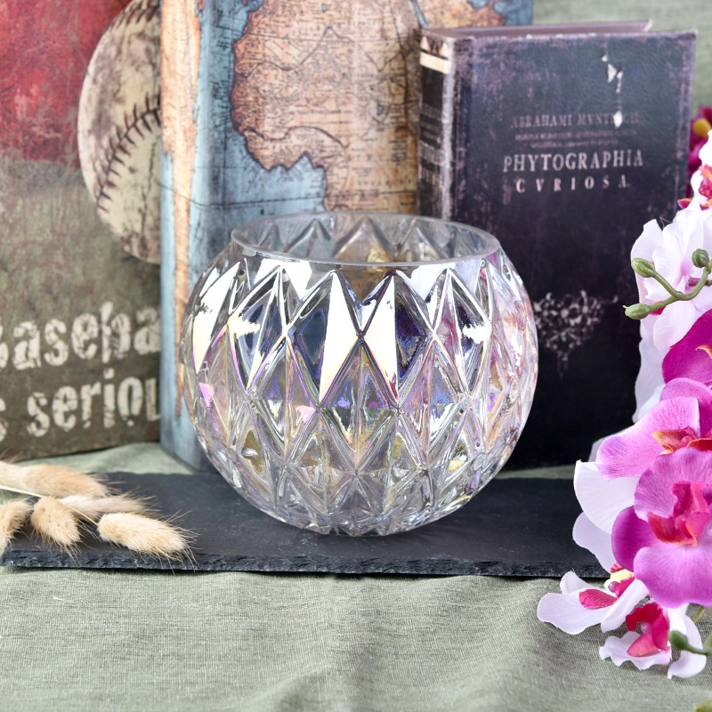 Round clear Glass Candle jar in bulk