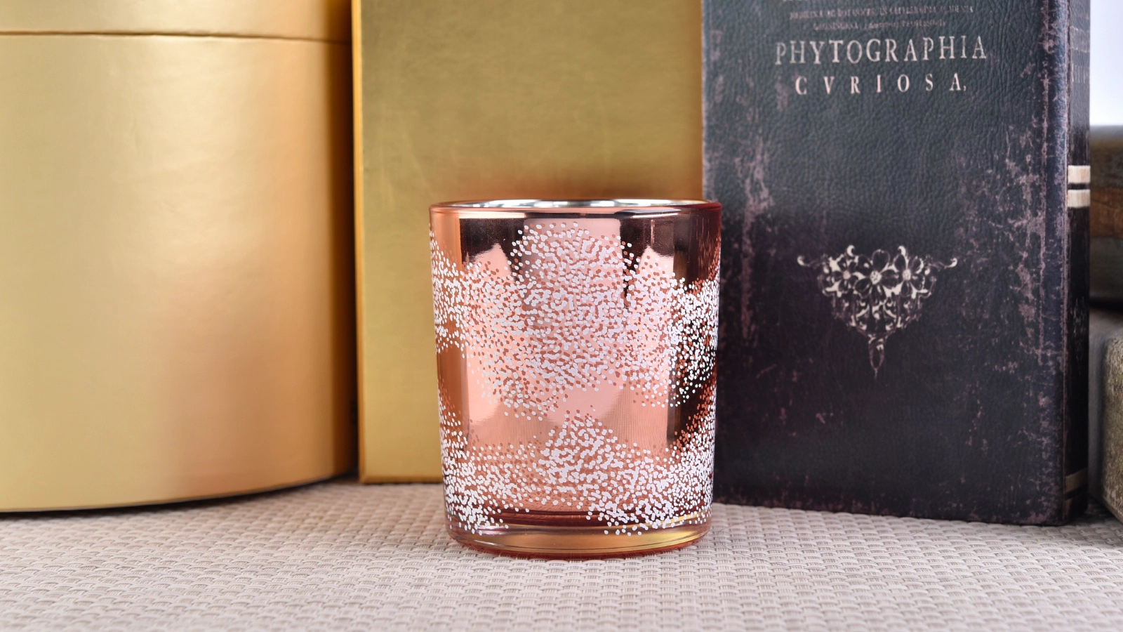 Sunny custom electroplated glass jar for candle making 10oz