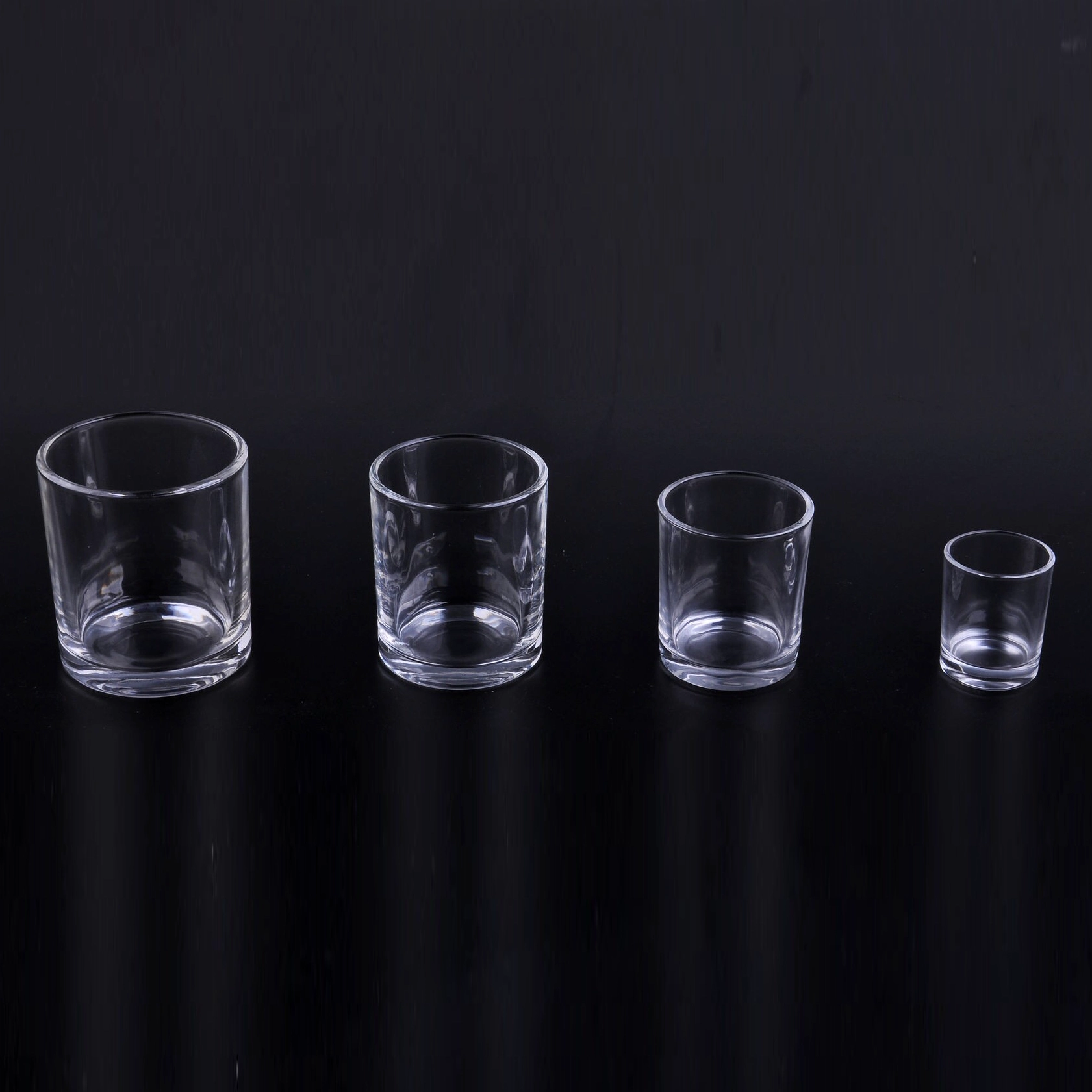 straight-side glass candle holders