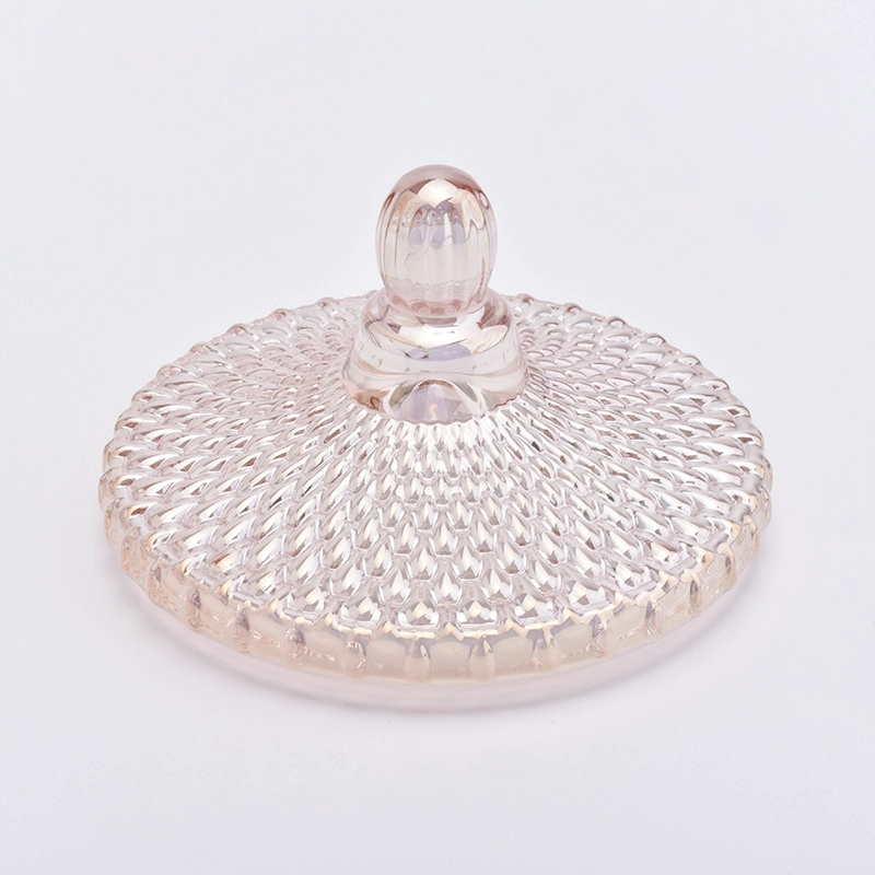 Luxury Pink Glass Candle Jars With lids Wholesale