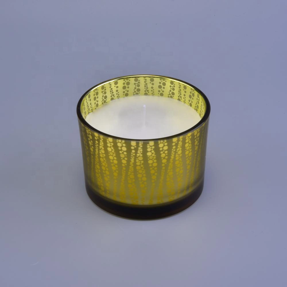 12 oz Luxury frosted soy wax glass candle holder in bulk