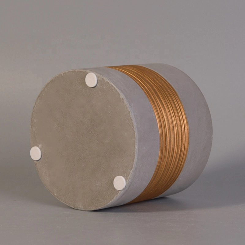 wholesale eco friendly luxury empty 350ml concrete candle jar canister