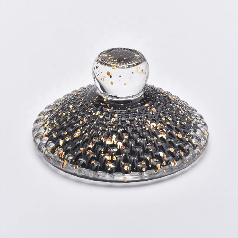 Customized Glass Candle holder with lid wedding decoration