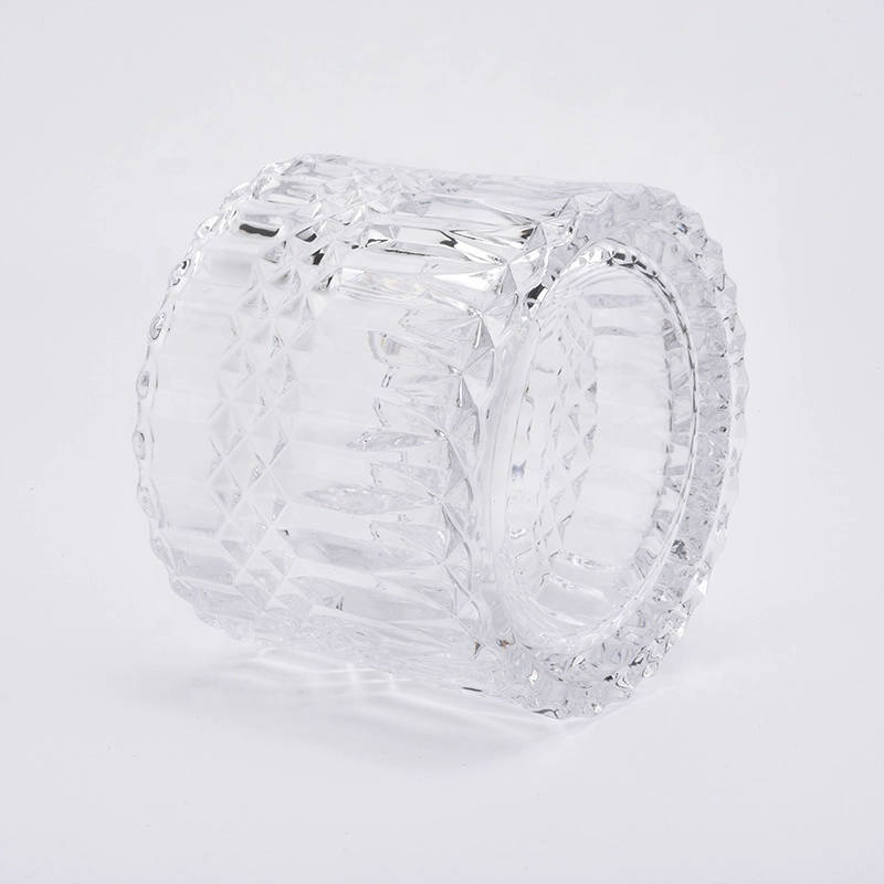 Wholesale Luxury Gold Glass Candle Jar With Lids