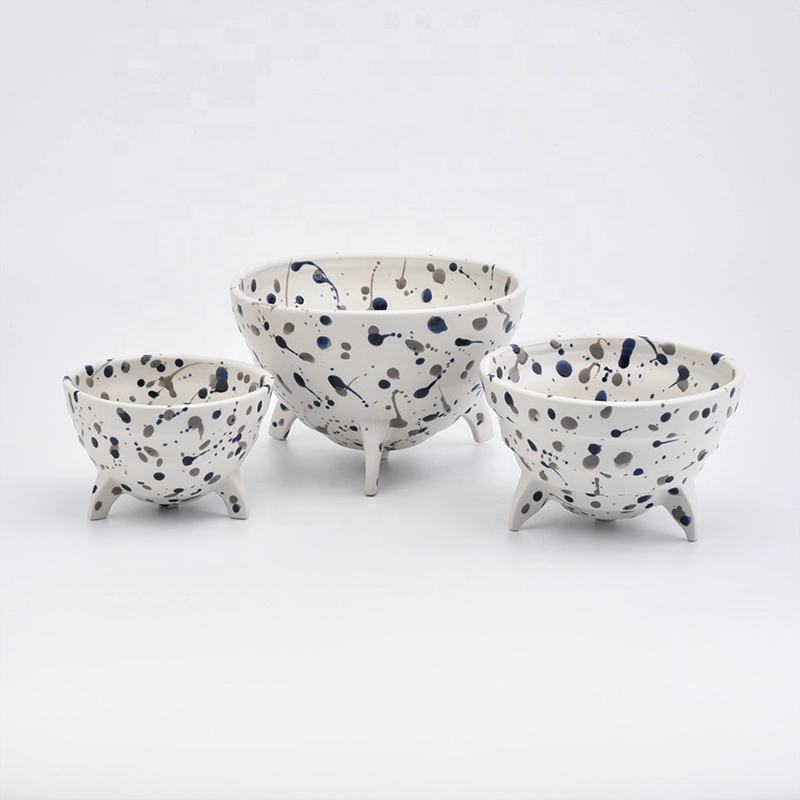 Elegant standing ceramic candle holder 250ml