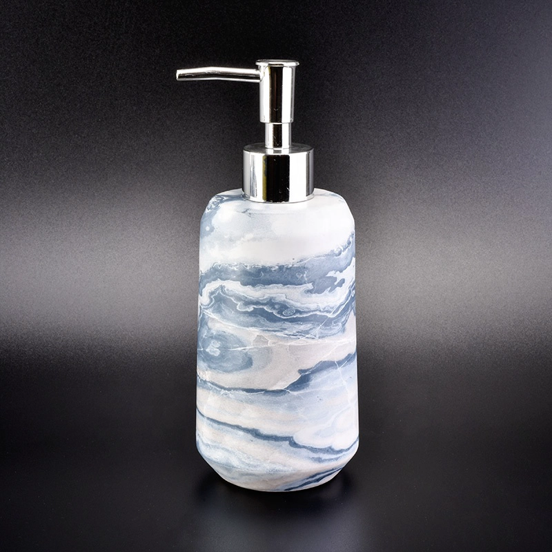 luxury natur home goods blue ceramic toothbrush holder accessories bathroom set