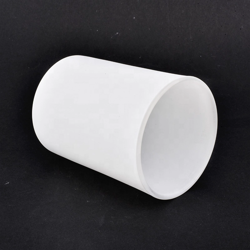 wedding empty 9oz matte white glass candle jar container
