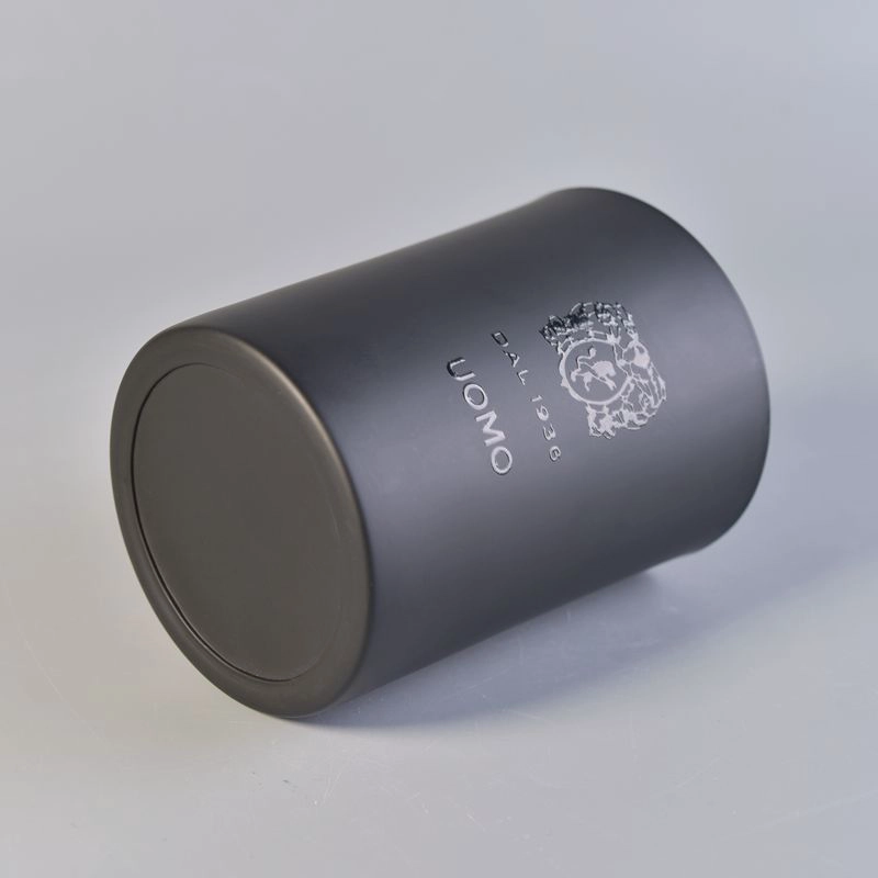 matte black glass candle jar