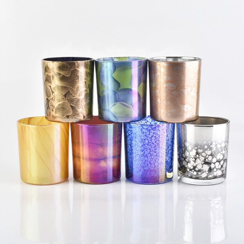Engraving round Glass Candle holders wedding decoration centerpieces