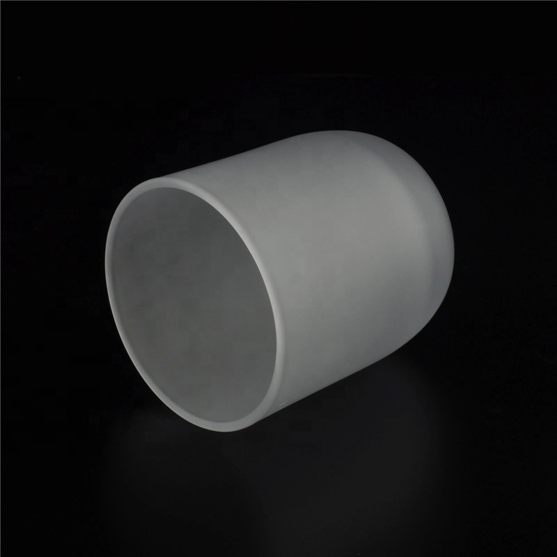 customized wholesale transparent frosted glass votive candle jar