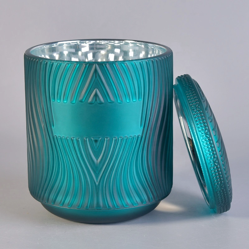 Luxury glass candle jar with lid for candle making 7 oz 8 oz