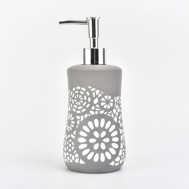 home goods hollow printing bath room accessories concrete bathroom accessories set