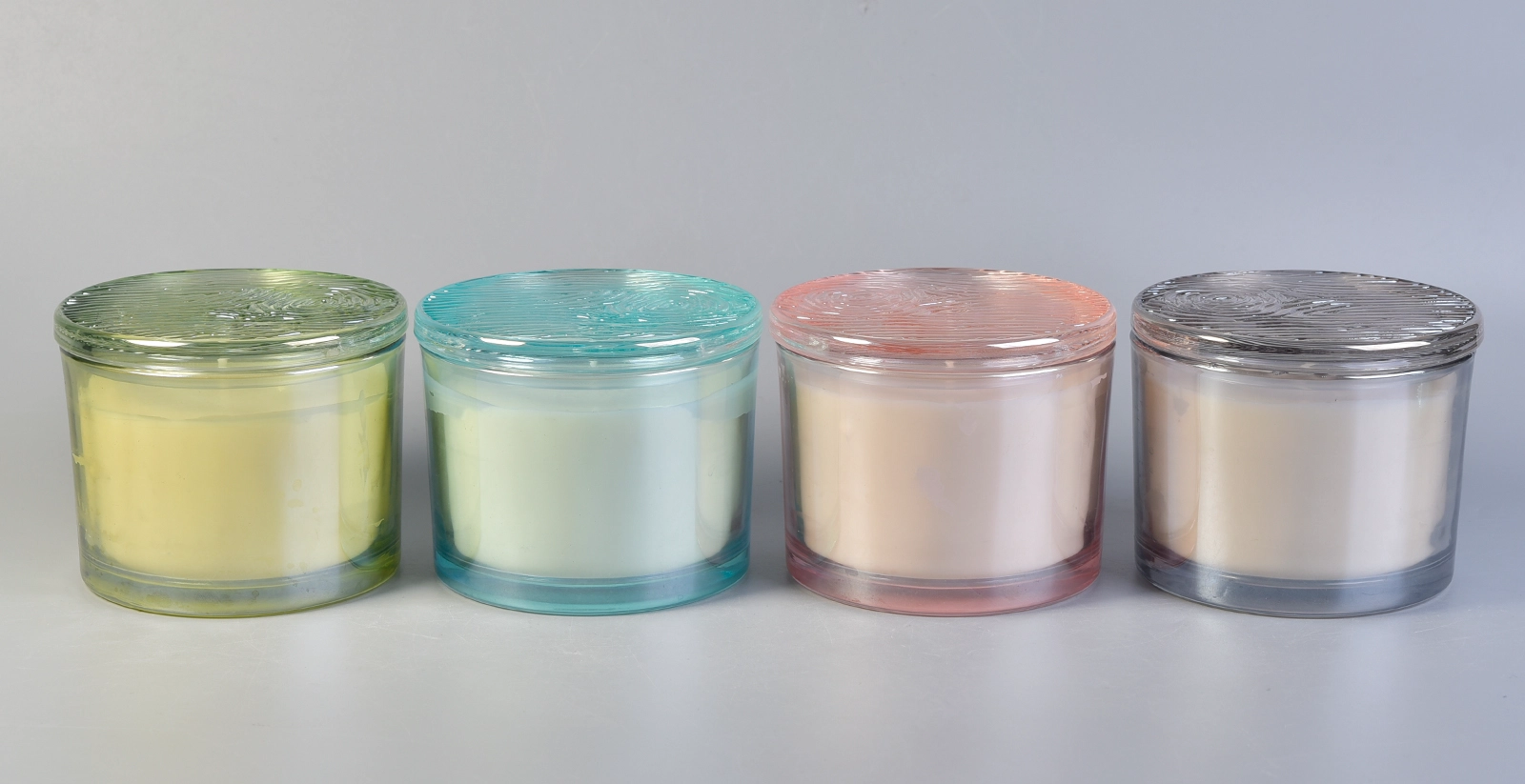 Custom 3 Wicks 12oz Glass Candle Jars With Lids