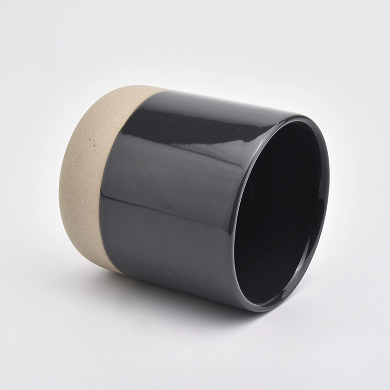 10oz 420ml Black Ceramic Candle Jar For Wedding Party 