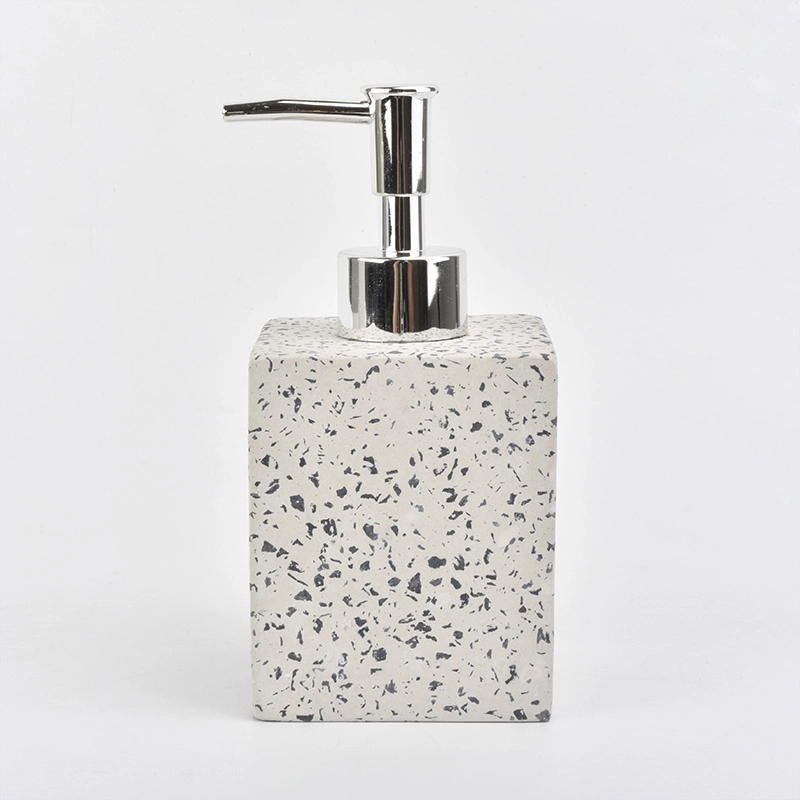 toothbrush holder and soap dispens concrete bathroom accessories set