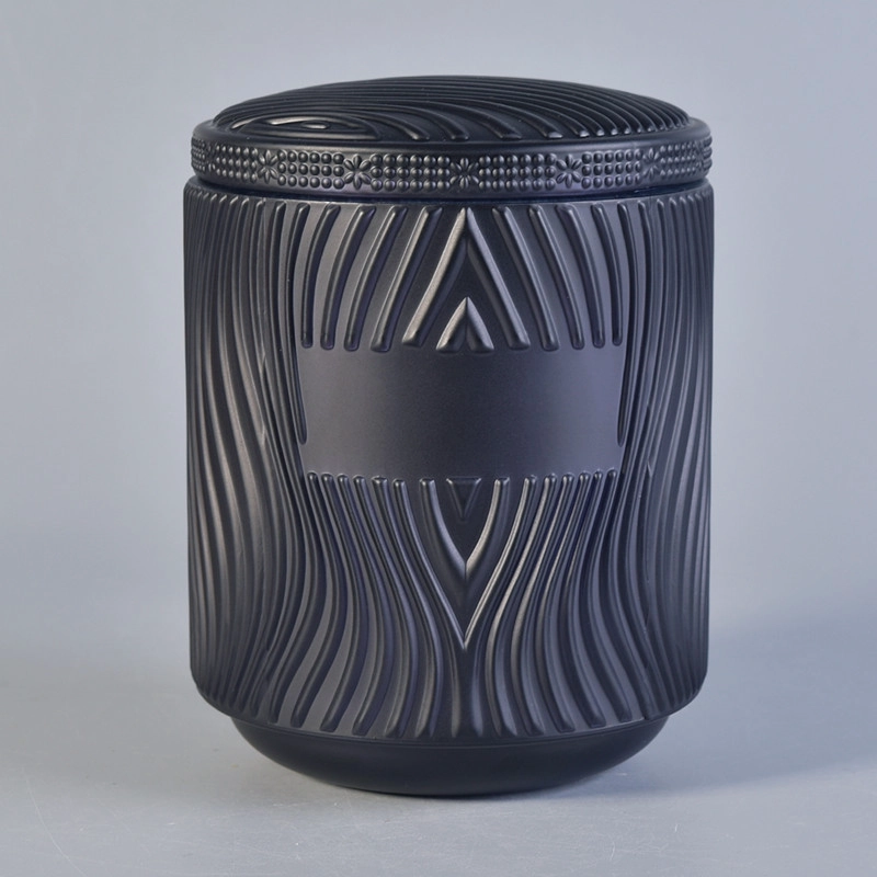 Luxury glass candle jar with lid for candle making