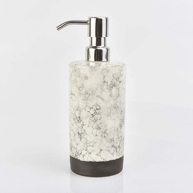 china modern marbled ceramic women bathroom accessories set in black