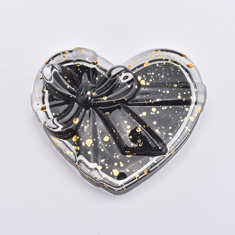 Luxury Heart Shaped Glass Candle Holder For Wedding Party
