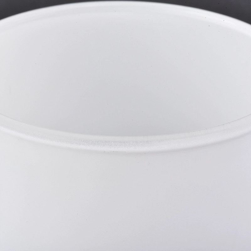 China 350ml Matte White Glass Candle Jar For Home Decoration