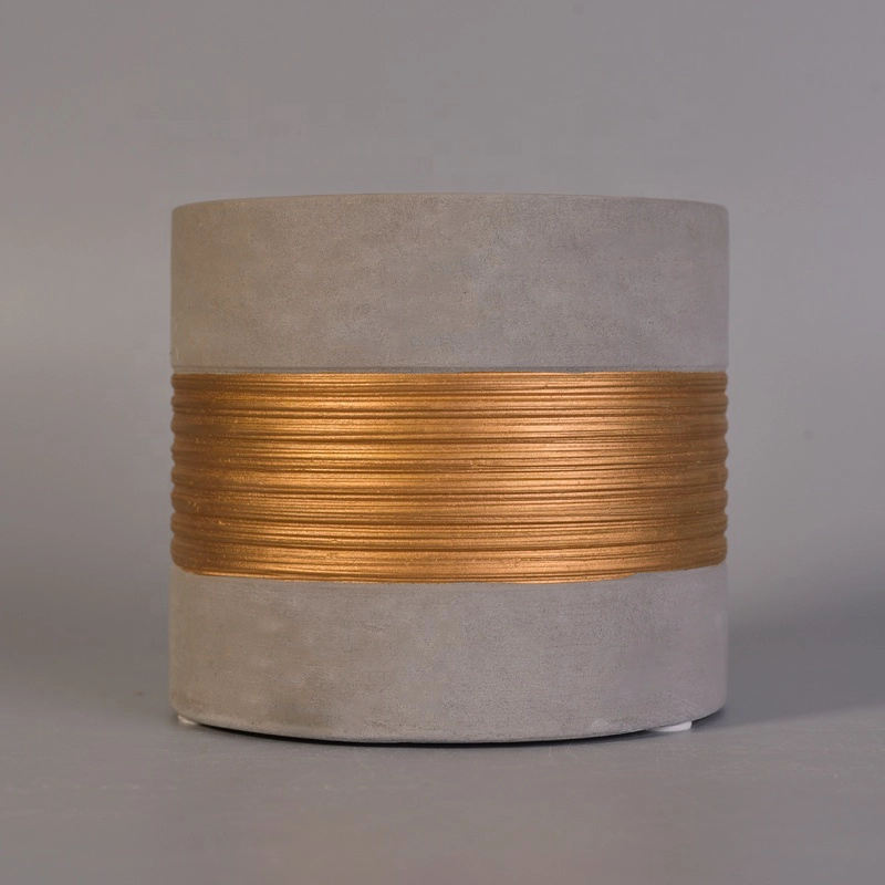 wholesale eco friendly luxury empty 350ml concrete candle jar canister