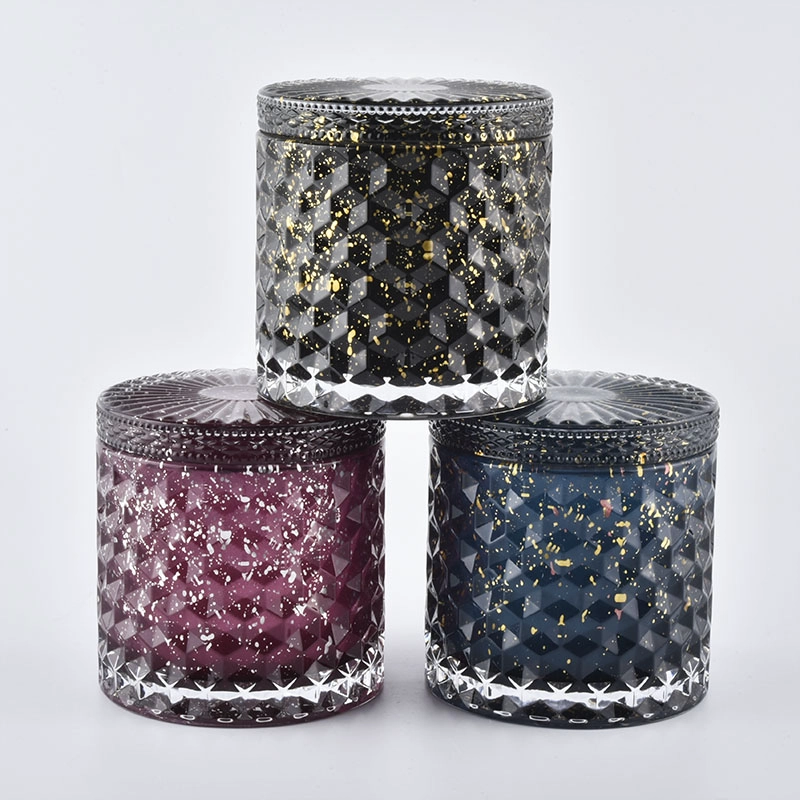 Hot Sale Glass Candle Jar With Lid