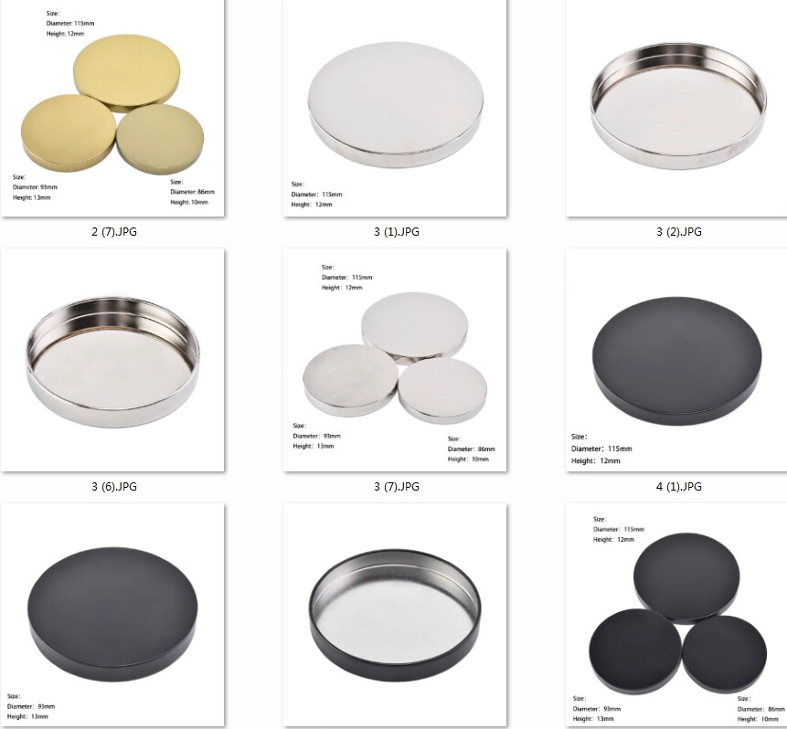 Rose Gold Metal Zin Alloy cerramic glass Candle Lids