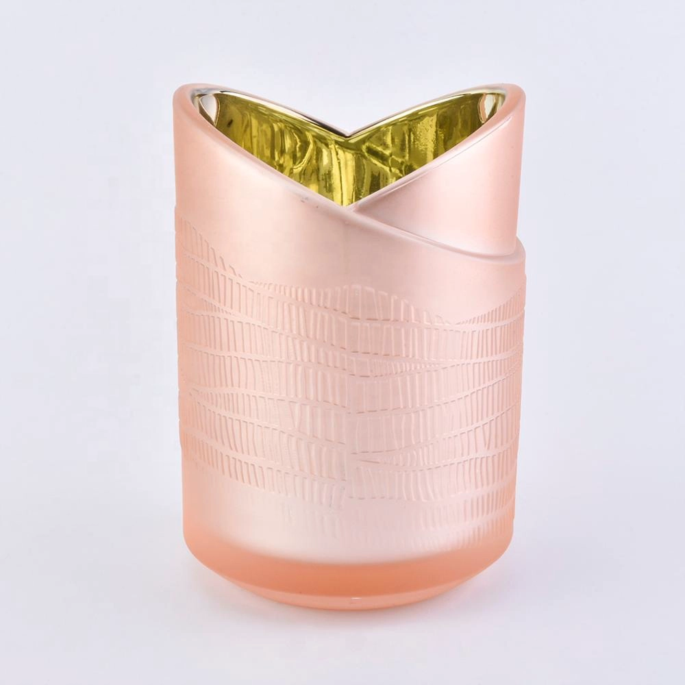 Sunny new design heart shape 10oz glass jar for candle making