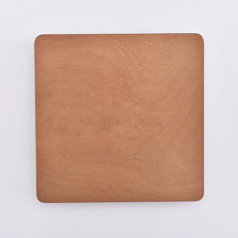 China Square Different Size Pine Wooden Lids For Candle Jars manufacturer