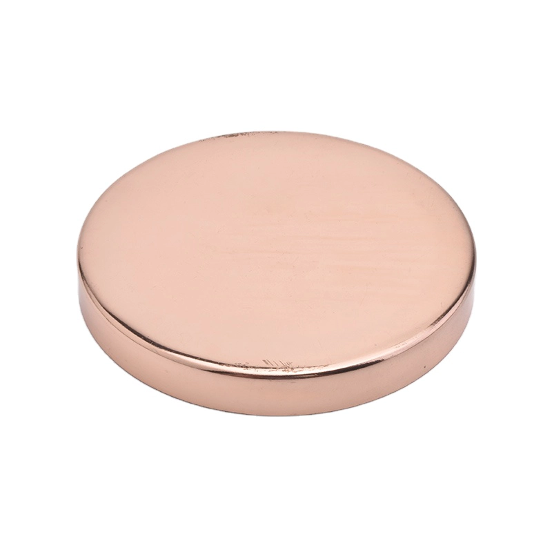 China Luxury rose gold lids for candle glass jar manufacturer