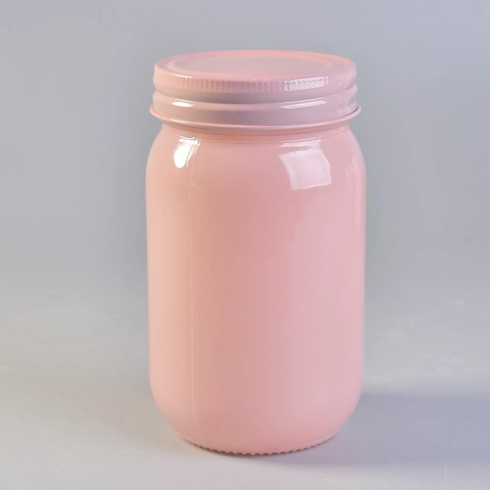 Wholesale glass mason jar with lid for candle making