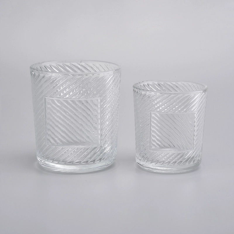 New Arrival Embossed Ceramic Candle Jars