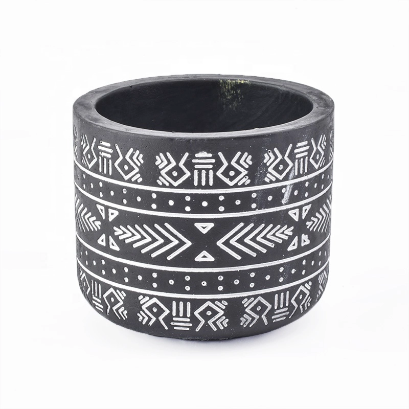 China 250ml Custom black cement Candle jars Wholesales manufacturer