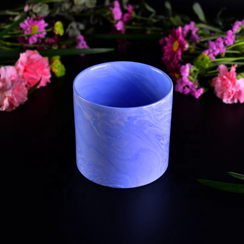 Christmas new cylinder mini ceramic candle holder