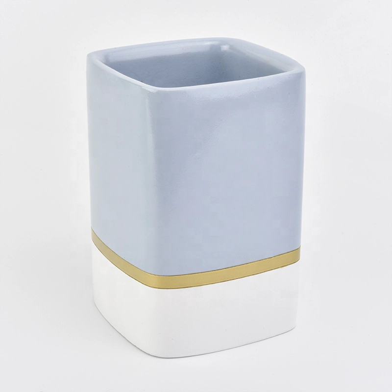 Custom Square Concrete Candle Vessel