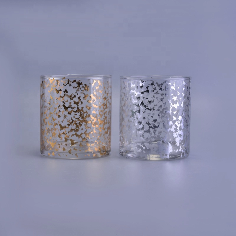 Sunny decorative gold tealight crystal candle glass jar