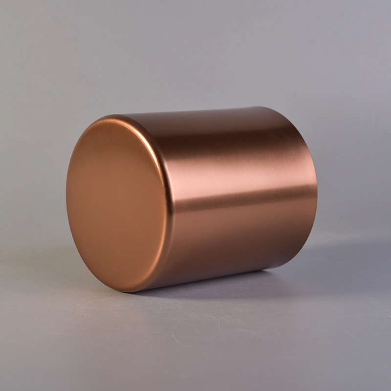copper metal candle jar