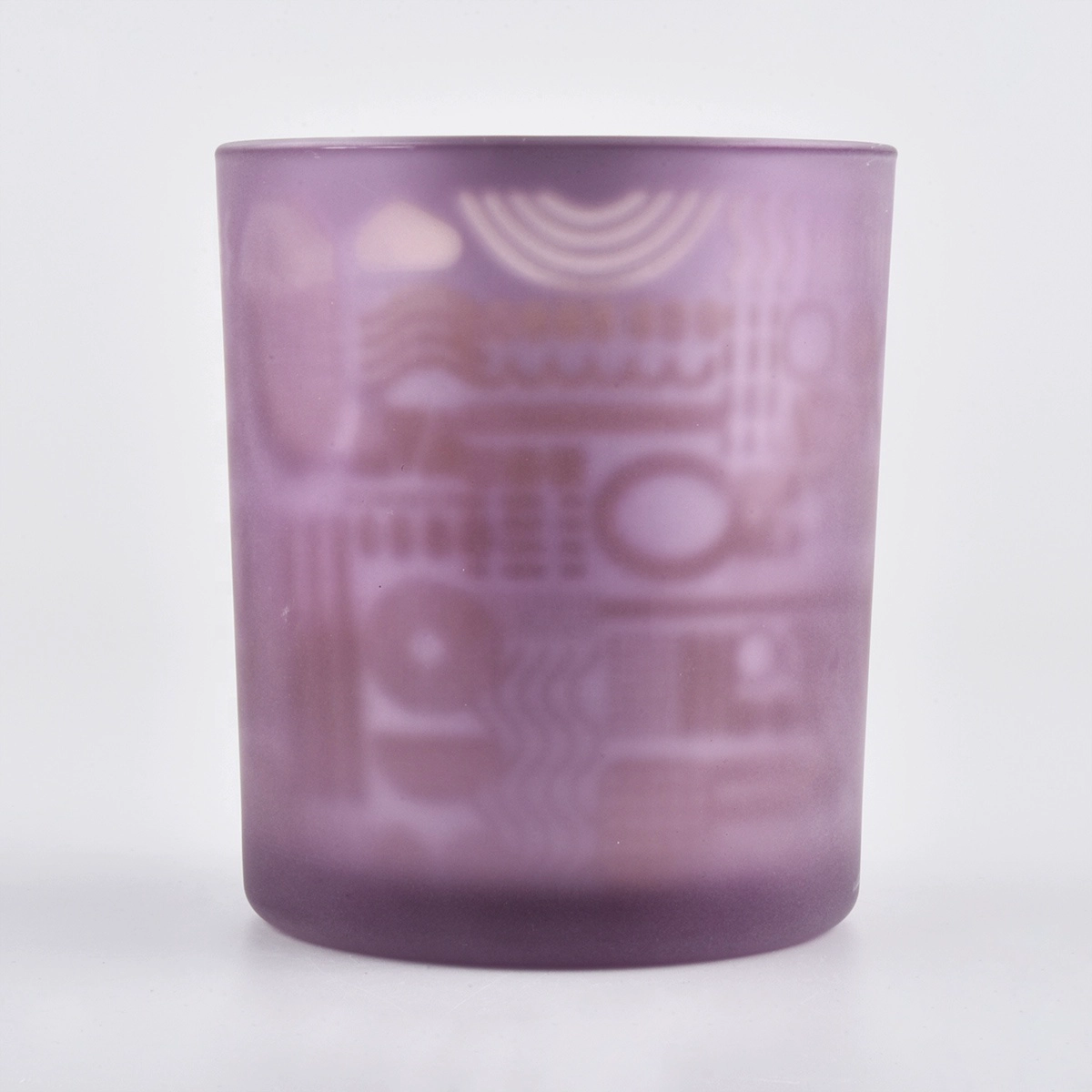 8 oz 12 oz empty purple matte glass candle holder home wedding decoration