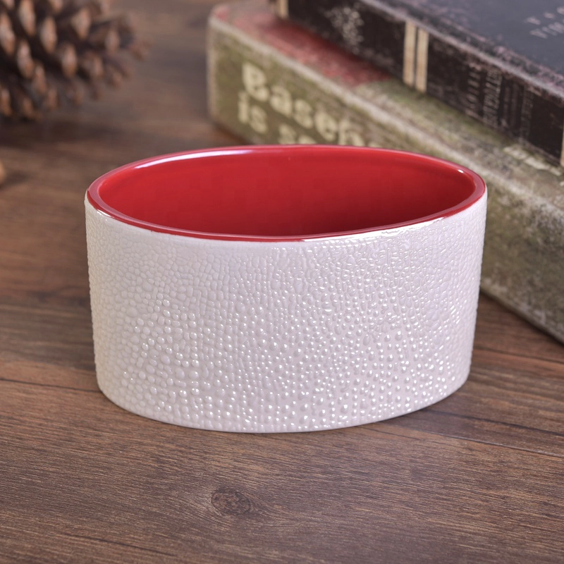 Christmas luxury custom votive ceramic candle container