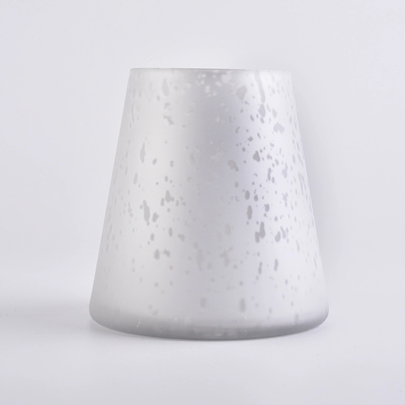 Frosted Glass Candle Jar Mercury Glass Candle Jar